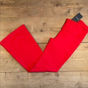 NWT- Fabletics Boost PowerHold HW Flare Pant -HEATED RED (30” inseam)